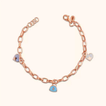 Rose Gold Locked In Love - Bracelet